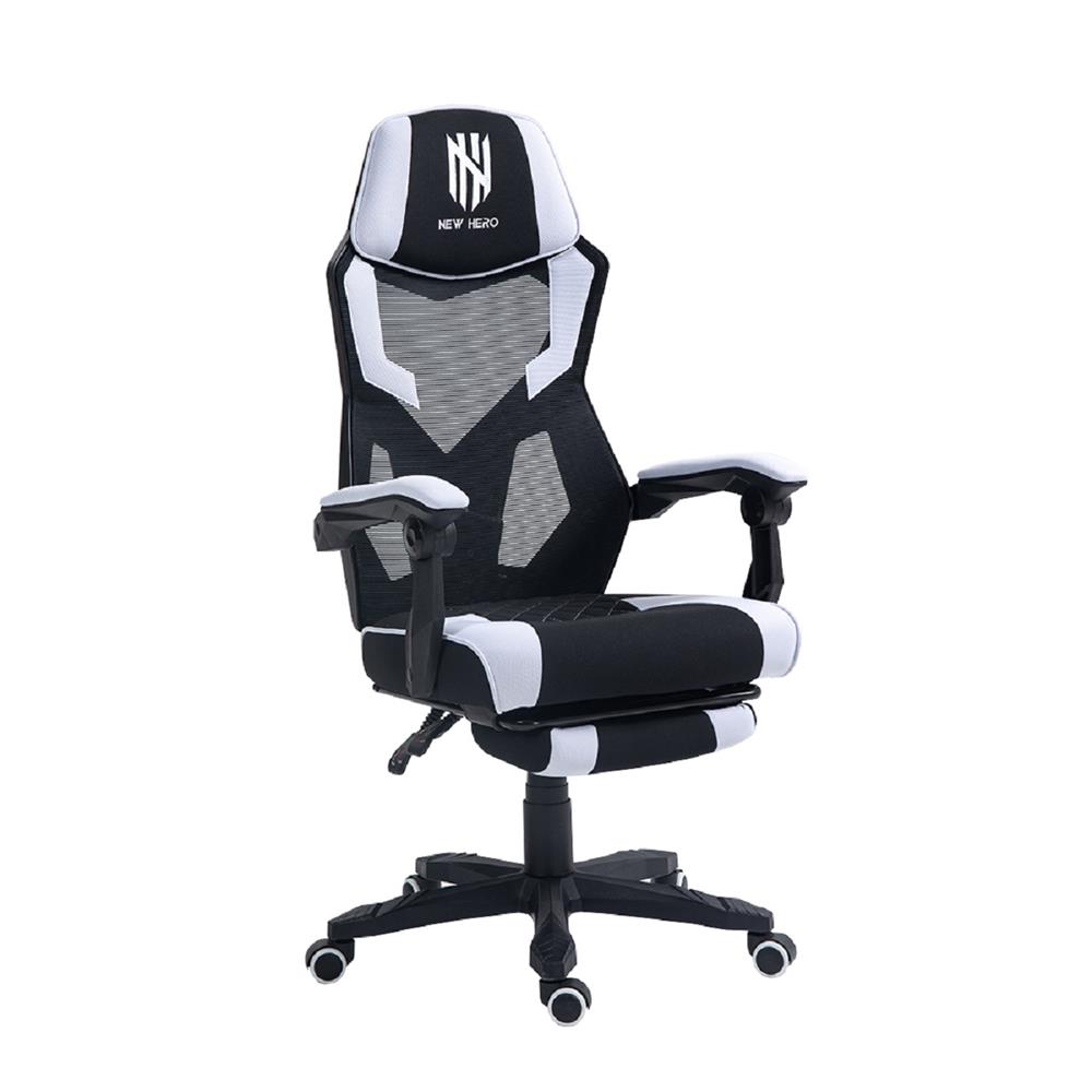 Cadeira Gamer New Hero Kinto, Reclinável, Preto e Branco