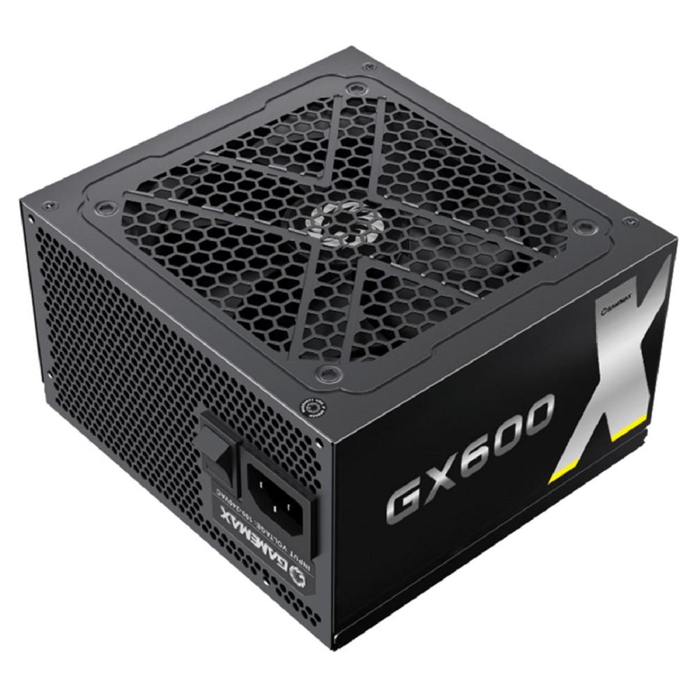 Fonte Gamemax GX600, 600W, 80 Plus Gold, PFC Ativo, Preto