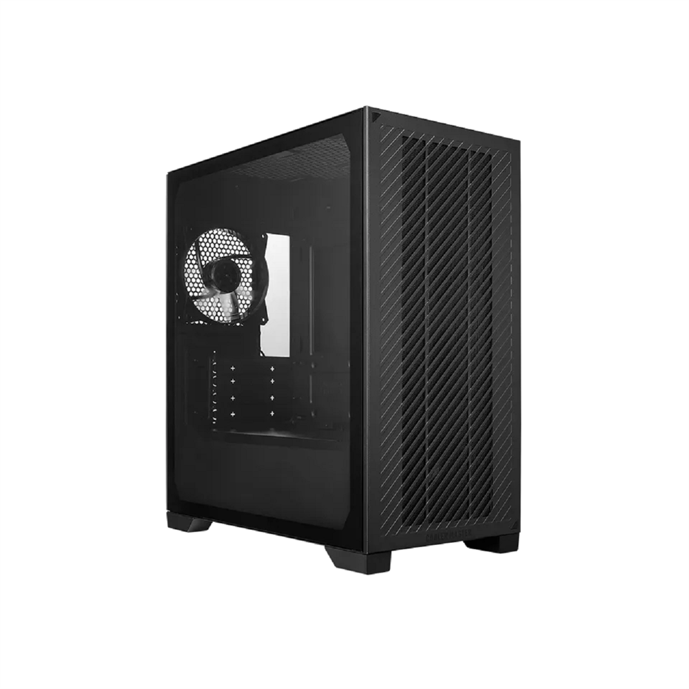 Gabinete Cooler Master Elite 301 Lite, Micro-ATX, vidro temperado, cobertura PSU, Preto