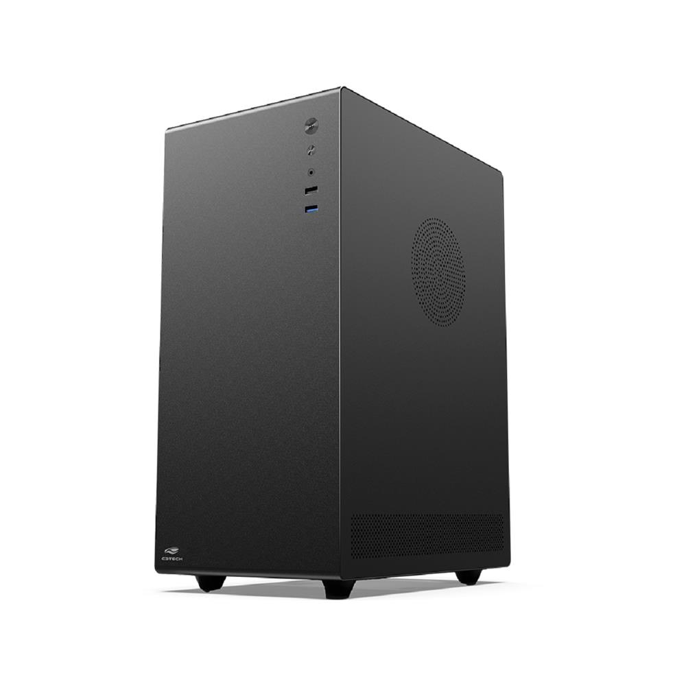 Gabinete Gamer C3Tech MT-G230BK, Mid Tower, Vidro Temperado, Sem Fonte, Com 3 Fans, ARGB, Preto