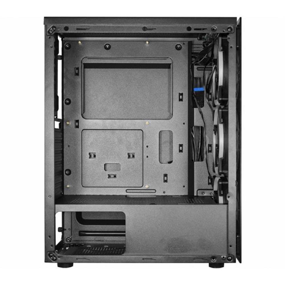 Gabinete Gamer K-Mex Divinus CG-AL10, Rainbow, Mid-Tower, Vidro Temperado, 3 Fans, ATX, mATX, ITX, Preto
