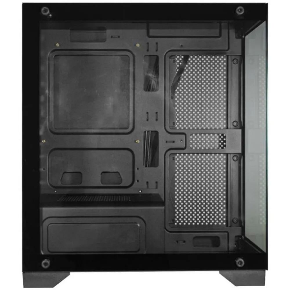 Gabinete Gamer K-Mex Poseidon II, Aquário, CG-01F9, mATX, ITX, Vidro temperado, Sem Fan, Sem Fonte, Preto 