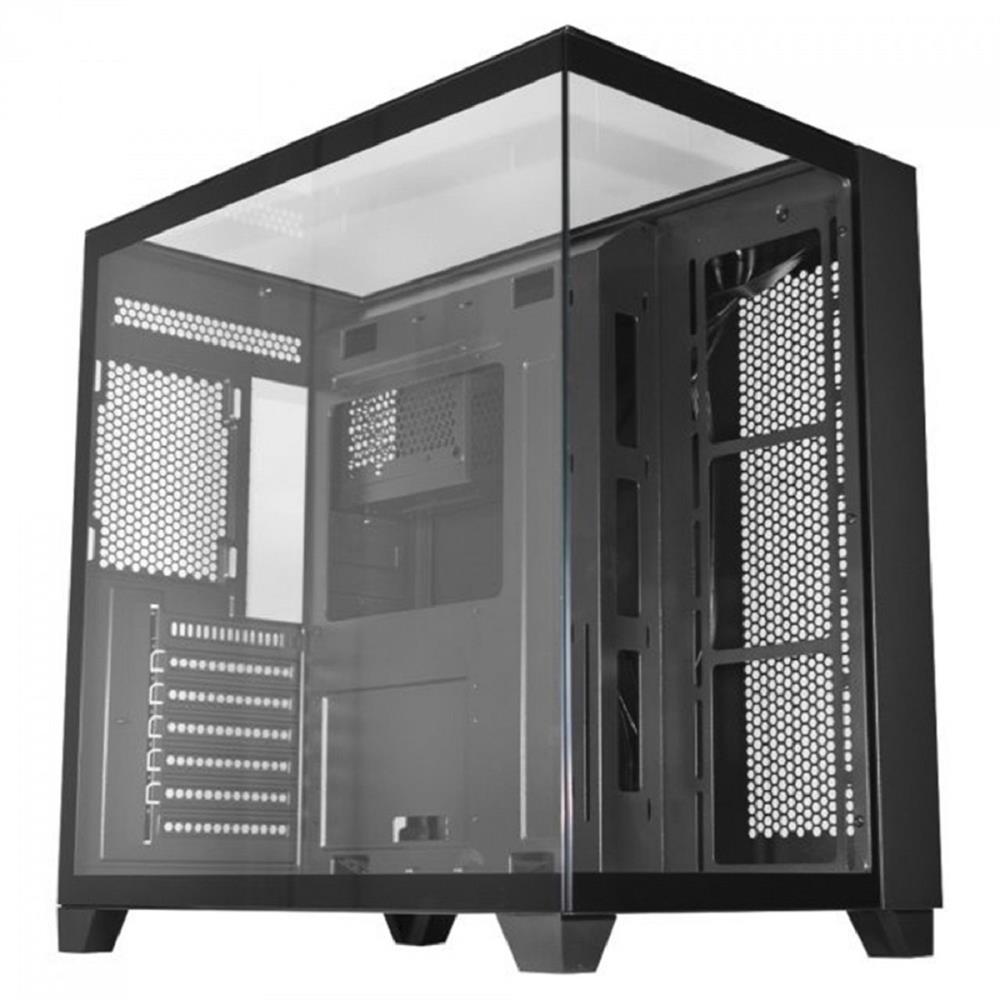Gabinete Gamer K-MEX Tiger Shark, Aquario, Mid Tower, Vidro Temperado, ATX, Fan 120mm, Sem Fonte, Sem Fan, Preto