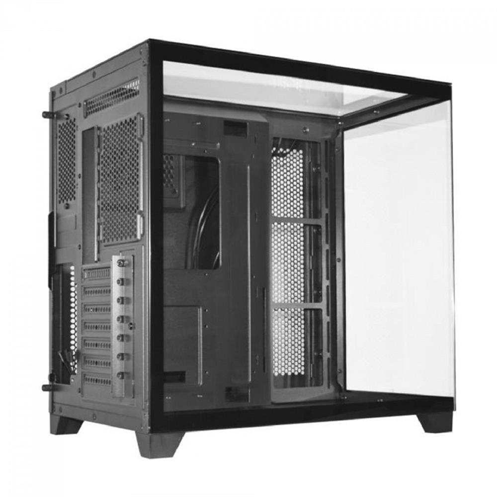 Gabinete Gamer K-MEX Tiger Shark, Aquario, Mid Tower, Vidro Temperado, ATX, Fan 120mm, Sem Fonte, Sem Fan, Preto