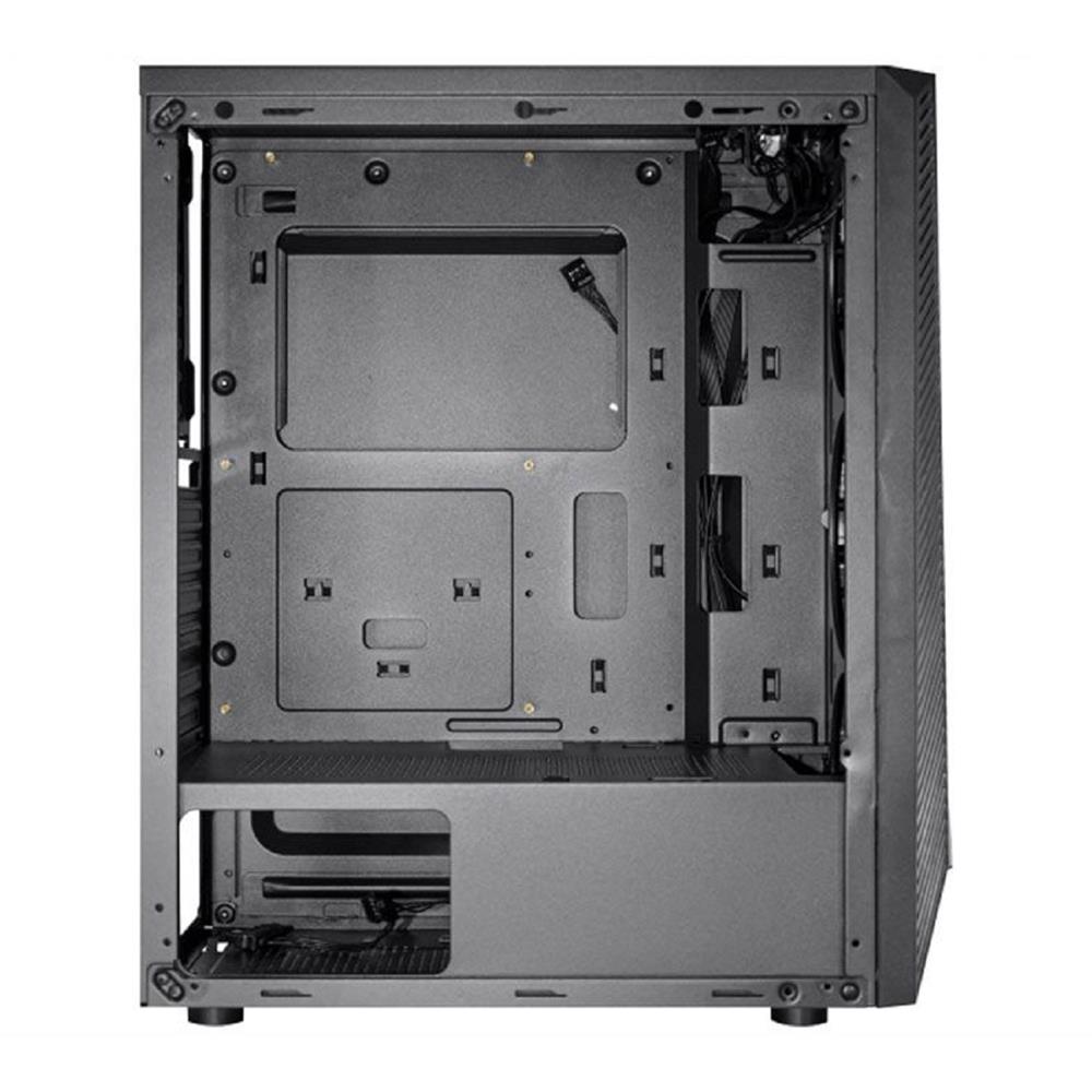 Gabinete Gamer K-Mex Master Yaiba 1 CG-05AA, Rainbow, Mid Tower, Vidro Temperado, Fan 120mm, ATX, mATX, ITX, Preto