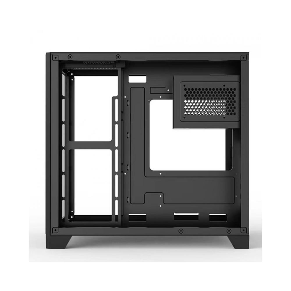 Gabinete Gamer Liketec Cube Kirra, RGB, Mid Tower, Vidro Temperado, mATX, Preto, Sem Fonte, Com 4 Fans