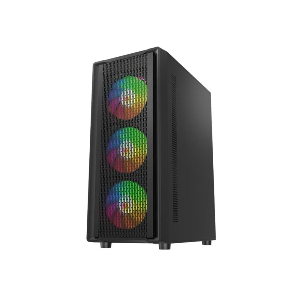 Gabinete Liketec Storm, Mid Tower, Vidro Temperado, Suporte RGB/ARGB, Preto
