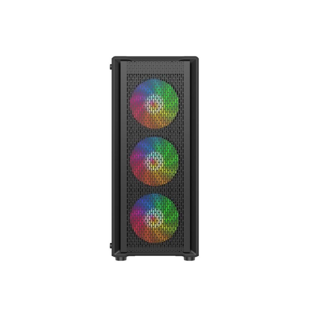 Gabinete Liketec Storm, Mid Tower, Vidro Temperado, Suporte RGB/ARGB, Preto