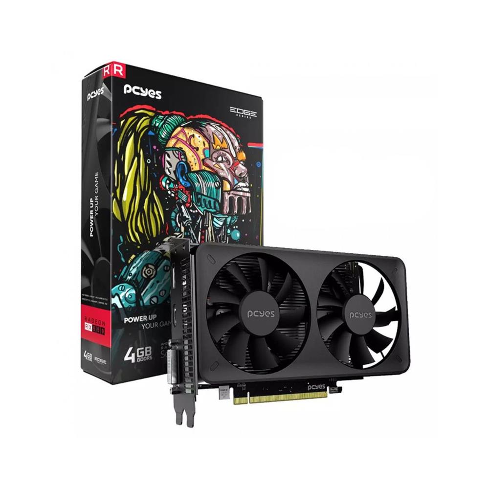 Placa de Vídeo, PCYES, AMD Radeon RX 550, 4GB, GDDR5, 128-Bit, HDMI/DisplayPort/DVI, PVEX5504GBDF