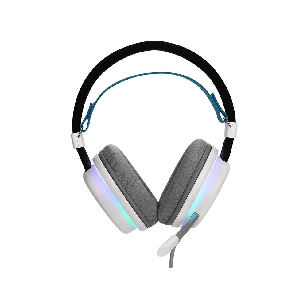 Headset Gamer New Hero Mage, RGB, 3.5mm, Drivers de 40mm, Múltiplas Plataformas, Branco