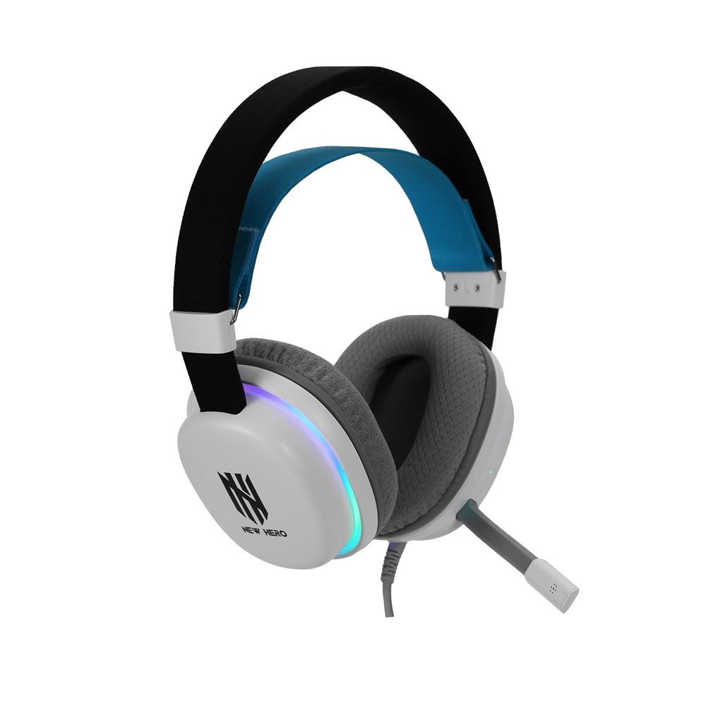 Headset Gamer New Hero Mage, RGB, 3.5mm, Drivers de 40mm, Múltiplas Plataformas, Branco