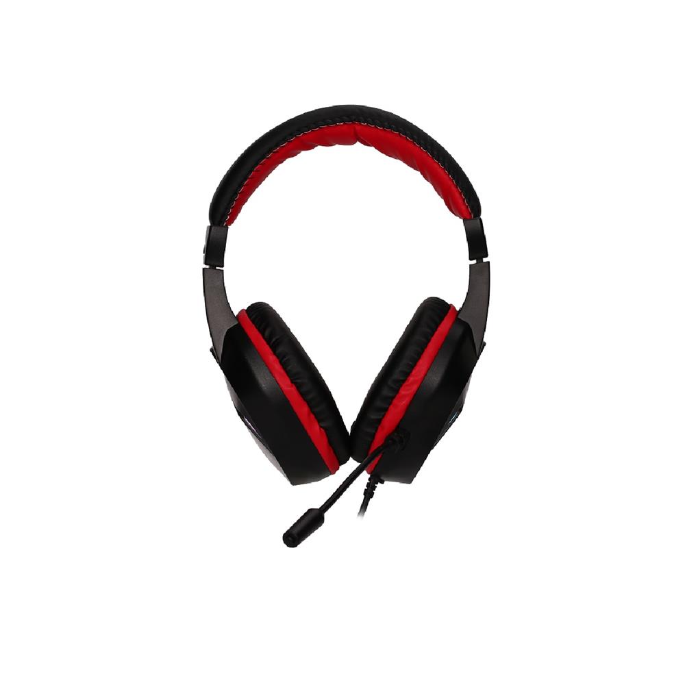 Headset Gamer New Hero Ultron, Rainbow, 3.5mm, Drivers de 40mm, Múltiplas Plataformas, Preto e Vermelho