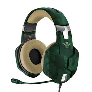 Headset Gamer Trust GXT 322C Carus , Drivers 50mm , 3.5mm , Múltiplas Plataformas , Over-ear , Verde Camuflado