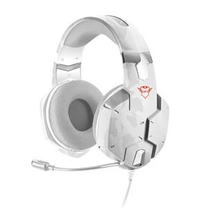 Headset Gamer Trust GXT 322W Carus , Drivers 50mm , 3.5mm , Múltiplas Plataformas , Over-ear , Branco Camuflado
