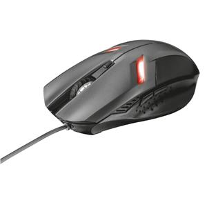 Mouse Gamer Trust Ziva , 2000 DPI , 6 Botões , LED Red , USB , Preto