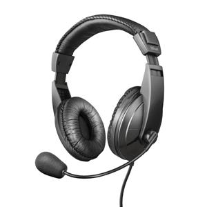 Headset Trust Quasar , 3.5mm , Para PC e Notebook , Over-ear , Preto