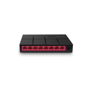 Switch de Mesa Mercusys Ms108G , 8 Portas , 10/100/1000 Mbps , Gigabit , Preto