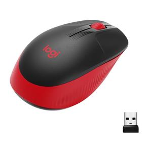 Mouse Sem Fio Logitech M190 , 1000 DPI , 3 Botões , Vermelho e Preto