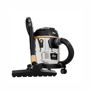 Aspirador de Pó WAP , 1600W , 12 litros , Inox , Bico múltiplo , Cabo 3.5m , Preto e Amarelo