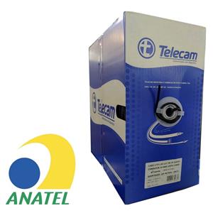 Cabo De Lan Telecam Cat5e 4P 24awg Preto 305m