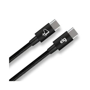 Cabo ELG USB-C para USB-C , 60W , 1 Metro , Preto , TC60B