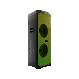 Caixa de Som WAAW INFINITE 1000 , Blueetooth 5.0 , Potencia 1000 W , 20H de Bateria , Preto e verde
