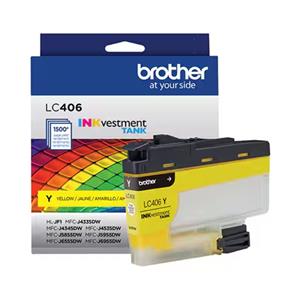 Cartucho de Tinta Brother LC406YS Amarelo 
