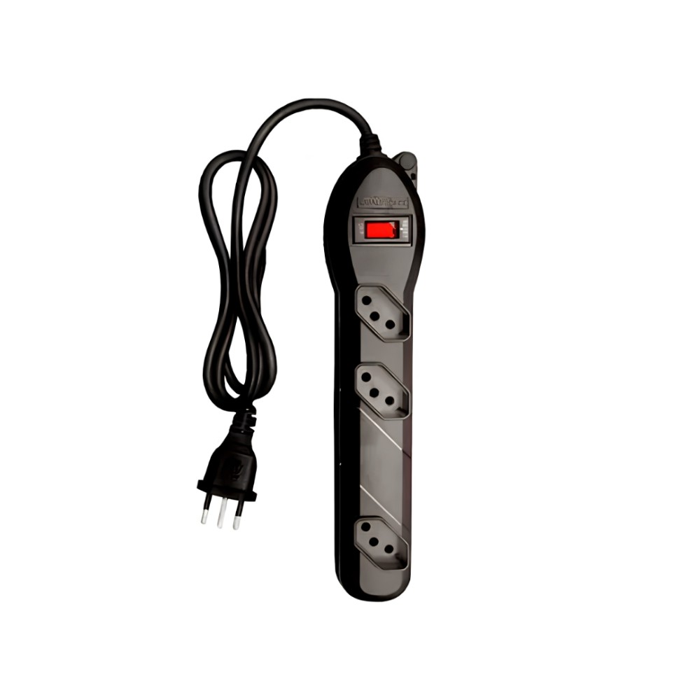 Filtro de Linha Qualitronix QFL3 3 Tomadas Bivolt , Preto