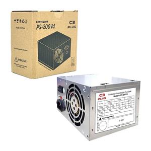 Fonte C3Tech Atx 200w PS-200V4 Sem Cabo