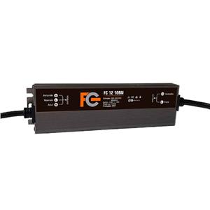 Fonte Blindada FC , 12v , 10a , 120w , IP67 , LED , Preto