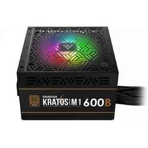 Fonte Gamdias Kratos M1 RGB , 600W , 80 Plus Bronze , PFC Ativo , Preto