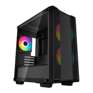 Gabinete Gamer DeepCool CC360 ARGB , Mid Tower , Vidro Temperado , Sem Fonte , Com 3 Fans , Preto