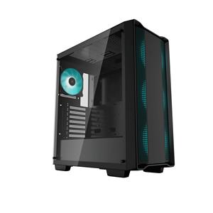 Gabinete Gamer DeepCool CC560 , Mid Tower , Vidro Temperado , Sem Fonte , Com 4 Fans , LED Azul , Preto