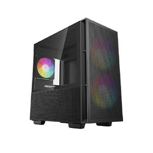 Gabinete Gamer DeepCool CH360 , ARGB , Mid Tower , Vidro Temperado , Sem Fonte , Com 3 Fans , Preto