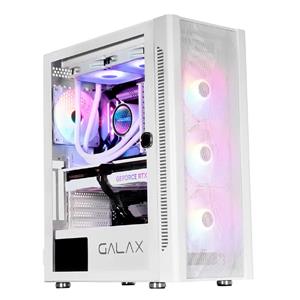 Gabinete Gamer Galax Revolution-06 , Mid Tower , Vidro Temperado , Sem Fonte , Com 4 Fans , ARGB , Branco