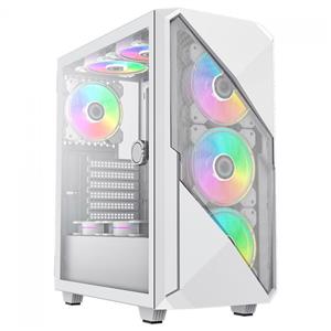Gabinete Gamer Gamemax Revolt 3606W , Mid Tower , Vidro Temperado , Sem Fonte , 3 Fans , Branco