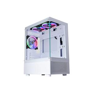 Gabinete Gamer K-mex Aquário CG-W1TW Medusa Branco , Micro-ATX , Vidro Temperado