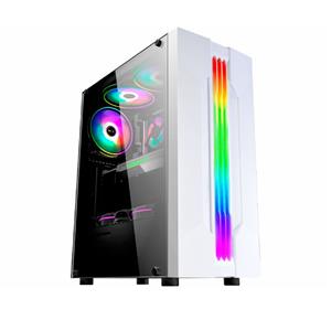 Gabinete Gamer K-Mex Bifrost CG-W1A9 , RGB , Mid Tower , Vidro Temperado , Sem Fonte , Sem Fan , Branco