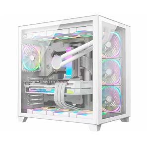 Gabinete Gamer K-Mex Space CG-W2R4 , Mid Tower , Vidro Temperado , Sem Fonte , Sem Fan , Branco