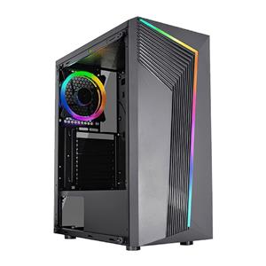 Gabinete Gamer K-MEX CG-XXAA , RGB , Mid Tower , Vidro Temperado , ATX , mATX , ITX , Preto