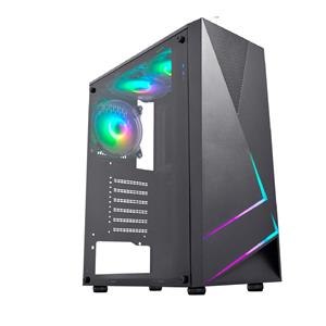 Gabinete Gamer K-MEX KRATOS II , RGB , Mid Tower , Lateral de Acrílico , ATX , mATX , ITX , Preto
