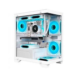 Gabinete Gamer K-MEX Poseidon II White , Aquário , mATX , ITX , Vidro Temperador , Sem Fan , Sem fonte , Branco 