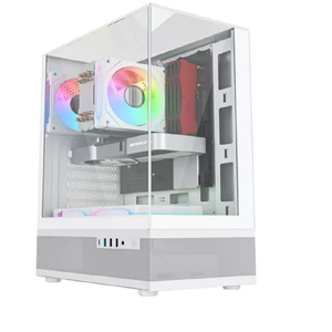 Gabinete Gamer Liketec Kingdom Snow , Mid Tower , Vidro Temperado , ATX , Sem Fonte , Sem Fans , Branco