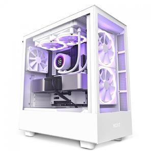 Gabinete Gamer NZXT H5 Elite , Mid Tower , Vidro Temperado , Sem Fonte , Com 3 Fans RGB , Branco