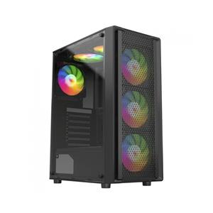 Gabinete Gamer Liketec Storm Mesh , Mid Tower , Vidro Temperado , Preto