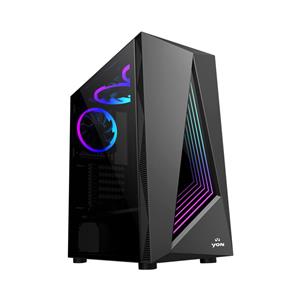 Gabinete Gamer YON GX-530, Mid Tower, Vidro Temperado, Sem Fonte, RGB, Preto