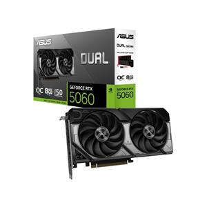Placa de vídeo ASUS Dual RTX 5060 OC 8 GB , GDDR7 , Boost 2 , 565 MHz , Preto
