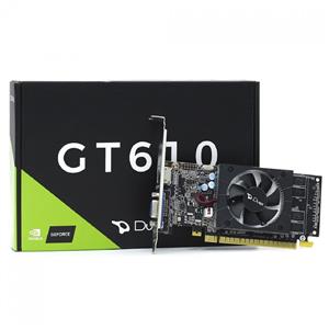 Placa de Vídeo Duex GeForce GT610 , 1GB , GDDR3 , 64-Bit , Preto
