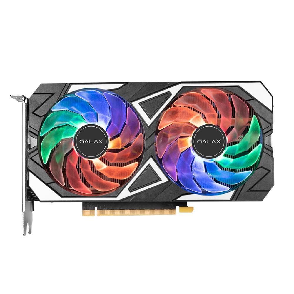 Placa de Vídeo Galax GeForce RTX 3050 EX (1-Click OC) , 8GB , GDRR6 , 128-Bit , RGB , Preto e Branco