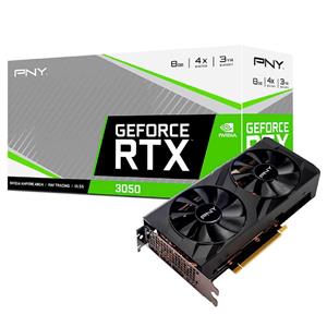 Placa de Vídeo PNY GeForce RTX 3050 Verto , 8GB , GDDR6 , 128-Bit , Preto